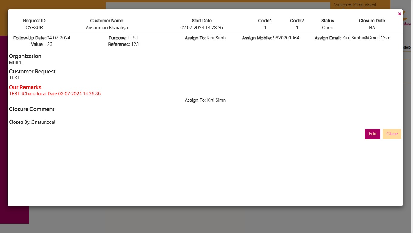 Service Ticket Management